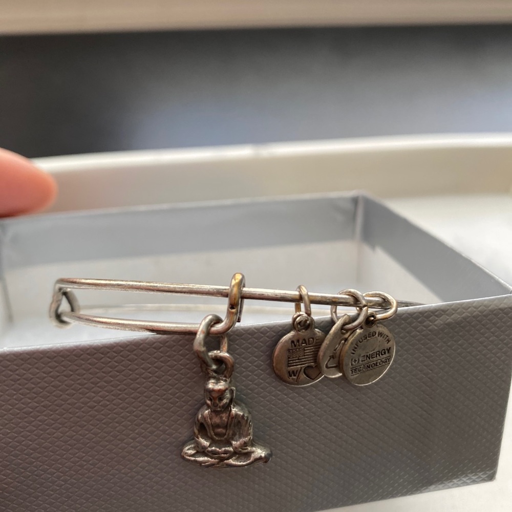 Authentic Alex & Ani Buddah Charm Bangle Bracelet